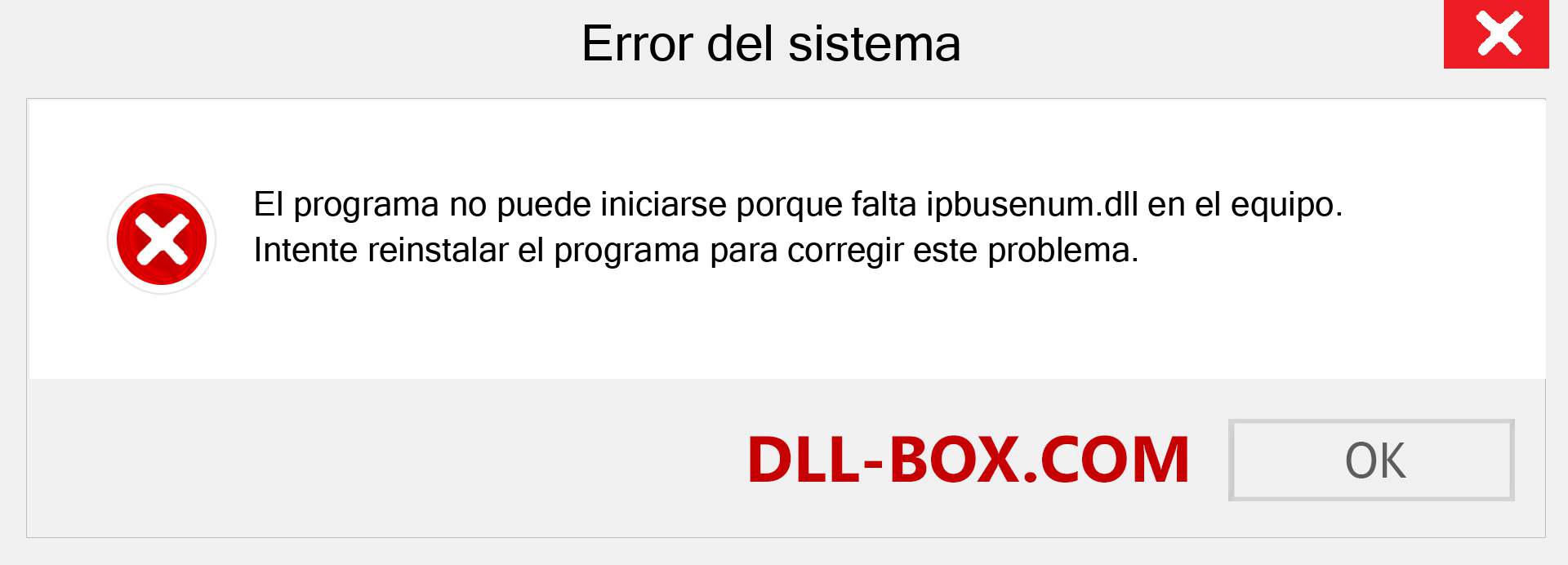 ¿Falta el archivo ipbusenum.dll ?. Descargar para Windows 7, 8, 10 - Corregir ipbusenum dll Missing Error en Windows, fotos, imágenes